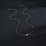Collar de acero inoxidable con electrocardiograma estilo coreano