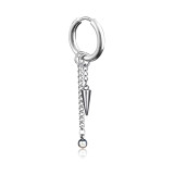 Pendientes De Acero De Titanio Con Cadena De Borla Geométrica De Moda Sin Pendientes Individuales Perforados