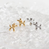 Pendientes con revestimiento de acero de titanio y animales lindos, 1 par