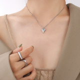 P575 Steel Heart Necklace #2