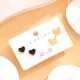 1 Juego Elegante Romántico Estilo Simple Forma De Corazón Chapado En Mariposa Incrustaciones Acero Inoxidable Acero Titanio Circón Pendientes Chapados En Oro De 18 Quilates