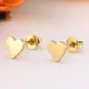 Pendientes de acero inoxidable con forma de corazón a la moda para mujer, sin incrustaciones