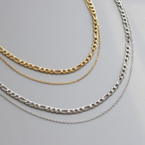 Collares acodados chapados en oro geométricos del acero inoxidable 18K del estilo simple al por mayor