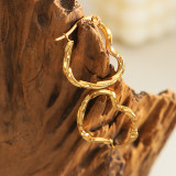 Pendientes de acero de titanio con forma de corazón de moda Pendientes de acero inoxidable