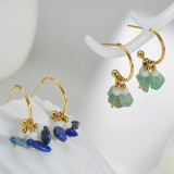 Pendientes geométricos de acero inoxidable de moda Pendientes de acero inoxidable chapados