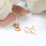 Pendientes de acero inoxidable con lazo simple al por mayor