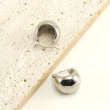 Pendientes geométricos retro de acero inoxidable Pendientes de acero inoxidable chapados 1 par