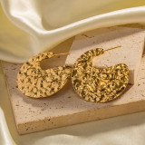 1 par de pendientes chapados en oro de 18 quilates geométricos de estilo coreano estilo INS