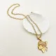 Collar pendiente plateado oro humano del acero inoxidable del estilo simple casual a granel
