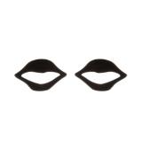 1 par de pendientes chapados en acero inoxidable con forma de corazón de estilo simple