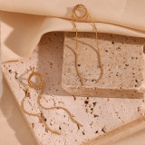 1 par de pendientes colgantes chapados en oro de 18 quilates de acero inoxidable chapado en color sólido estilo simple básico estilo clásico