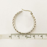 1 par de pendientes de acero de titanio de acero inoxidable de grano estilo moderno