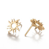 1 par de pendientes de acero de titanio con forma de corazón y gesto de moda