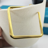 1 par de pendientes de acero inoxidable chapados cuadrados de estilo simple exagerado