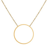 Collar con colgante chapado en oro de 18 quilates de acero inoxidable con forma de corazón geométrico de estilo simple