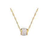 Venta al por mayor Collar con colgante de diamantes de imitación de acero de titanio geométrico de estilo simple