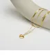 Collares en capas chapados en acero de titanio con forma de corazón, 1 pieza
