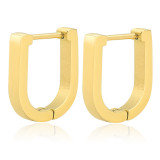 1 par de pendientes chapados en oro de 18 quilates de acero inoxidable con forma de corazón y estrella geométrica para mujer