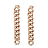 1 par de pendientes colgantes geométricos de acero inoxidable estilo hip-hop