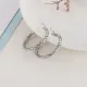 Pendientes De Aro Redondos Chapados En Acero De Titanio A La Moda, 1 Par