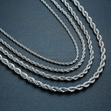Collar de acero de titanio con torsión de estilo simple, collares de acero inoxidable chapados