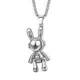 Collar con colgante de acero inoxidable estilo astronauta INS, 1 pieza