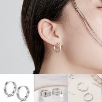 Pendientes de acero de titanio tallados en sarga con Clip de oreja de acero de titanio de nueva moda