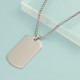 Collar con colgante de acero de titanio cuadrado Hip-Hop