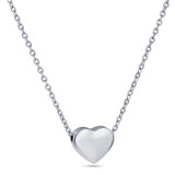 Estilo simple Forma de corazón Chapado en acero de titanio Collar con colgante 1 pieza