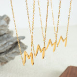 Collar pendiente plateado oro Titanium del acero 18K de la letra simple del estilo a granel
