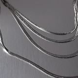 Collar en capas de acero titanio en forma de U Hip-Hop 1 pieza