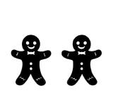 Pendientes con revestimiento de acero y titanio para árbol de Navidad, 1 par