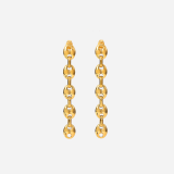 1 par de pendientes chapados en oro de circonita de acero inoxidable con incrustaciones geométricas de estilo clásico informal