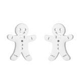 Pendientes con revestimiento de acero y titanio para árbol de Navidad, 1 par