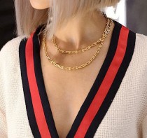 Collar De Chapado De Acero De Titanio Geométrico De Moda, 1 Pieza