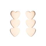 Pendientes de acero inoxidable con corazón geométrico de estilo Simple para mujer, sin incrustaciones, pendientes de acero inoxidable