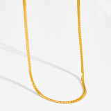 Collar plateado oro Titanium del acero 18K del color sólido del estilo clásico en bulto