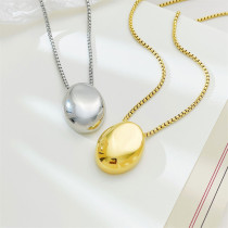 Collar pendiente plateado oro blanco geométrico del acero inoxidable del estilo simple del estilo del vintage a granel