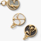 Collar con colgante chapado en oro de 18K con incrustaciones de esmalte de acero inoxidable constelación de estilo coreano de estilo Simple