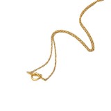 Nuevo Collar de tarjeta con nudo de acero inoxidable, colgante fino de oro auténtico de 18k, cadena