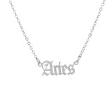 Collar De Oro Virgo Con Colgante De Acero Inoxidable De 12 Constelaciones De Moda