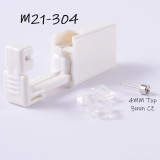 Pendientes perforadores de oreja de acero inoxidable, color sólido, estilo simple, 1 pieza