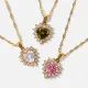 Collar de corazón de circón para mujer, joyería de acero inoxidable