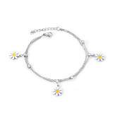 Collar chapado en acero inoxidable Sweet Daisy