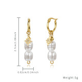 1 par de pendientes colgantes chapados en oro de acero inoxidable con revestimiento de estrellas de estilo Simple elegante para mujer