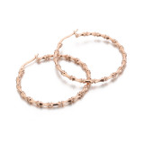 Joyería de aro de oreja femenina grande de acero de titanio geométrico de moda