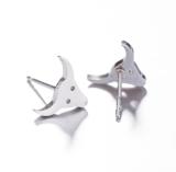 Pendientes huecos chapados en acero inoxidable con araña en forma de corazón de estilo Simple, 1 par