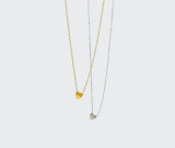 Collar de acero de titanio con forma de corazón de estilo simple estilo IG