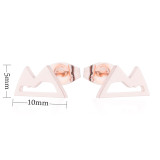 Pendientes geométricos de acero inoxidable de estilo simple que no platean pendientes de acero inoxidable con incrustaciones