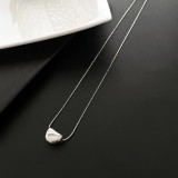 Collar de cadena de acero de titanio con forma de corazón, estilo simple, 1 pieza